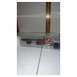 Semi truck and log trailer with logs 1/87 scale