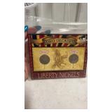 Two decades.  Liberty nickels 1900 and 1910  with