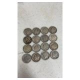 (16)   1946. Silver dimes