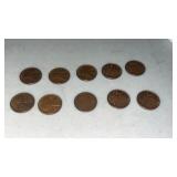 10 1955 Wheat Pennies