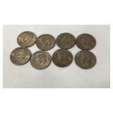 8 Eisenhower Dollar Coins 4-1977 & 4-1978