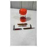 2 Folding Knives, Fixed Blade, & more