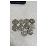 (10). Mixed dates silver quarters