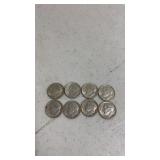 (8) . 1963. Silver dimes