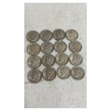 (16). 1964 silver dimes