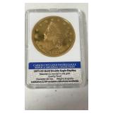 1871-CC Carson City Gold Double Eagle Replica