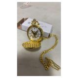 Gold Tone Eagle Pocket Watch