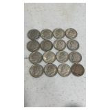 (16). 1964 silver dimes