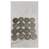 (16). 1961. Silver dimes