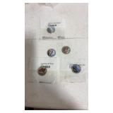 Colorized  5 coin set nickels