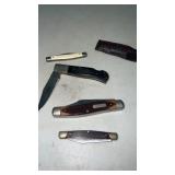 4 Pocket Knives I-XL , Old Timer & more