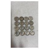 (16). 1964 silver dimes