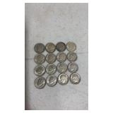 (16). 1964 silver dimes