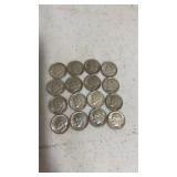 (16). 1964 silver dimes