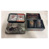 Harley Davidson sealed playing cards in a tin and