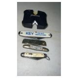 4 Pocket Knives & Cutter