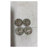 (4). Mixed dates silver quarters