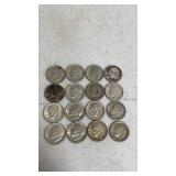 ( 16.). 1964  silver dimes