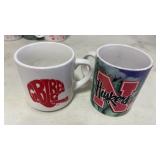 2 Vintage Nebraska Football Mugs Cups