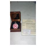 Nebraska Cornhuskers pocket watch by Danbury .