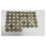 44. Mixed date Roosevelt  silver Dimes