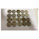 20  mixed date silver quarters