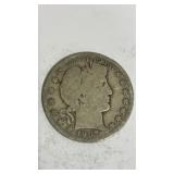 1907 Barber half dollar coin