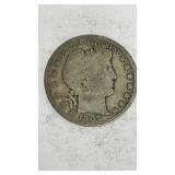 1907 Barber half dollar coin