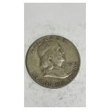 1951 Franklin half dollar coin