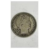 1915 barber half dollar coin