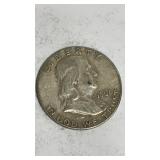 1961 Franklin half dollar coin