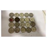 20 mixed date silver quarters