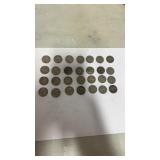 28 mixed Date Buffalo nickels