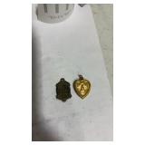 2 religious metal charms