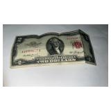 1953 A Red Treasury Seal $2 Bill