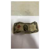 2 dollar bill red seal series of 1928 D