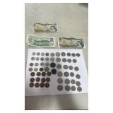 Lot of foreign currency Canadian coins and 3