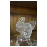 Glass Turkey lidded dish