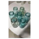 7 Quart Mason Jars. 5 Ball & 2 Atlas