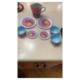 Tin toy tea set. Not complete