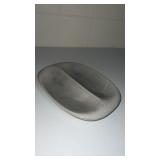 Mid century Russel Wright  granite gray  oval
