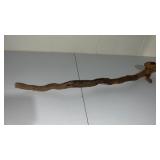 Wooden walking stick approximately 43" long