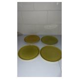 Mid century Russel Wright chartreuse dinner