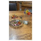 Big Glass bowl looks like hand painted(approx
