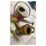2 Vintage Ohio Art Tin Watering Cans