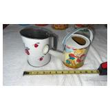 Vintage Tin Watering Can & Sifter