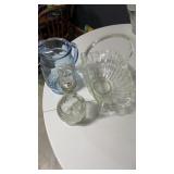 Pitcher, Bowl w/Handle, & Decanter