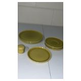 Mid century Russel Wright chartreuse. 3 salad