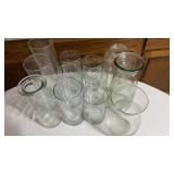 12 Clear Glass Vases