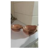 Mid century Russel Wright coral   soup bowls
